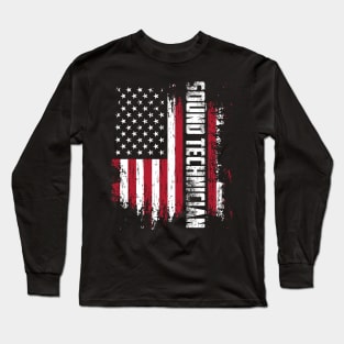 Sound Technician: Official Sound Technician USA Flag Long Sleeve T-Shirt